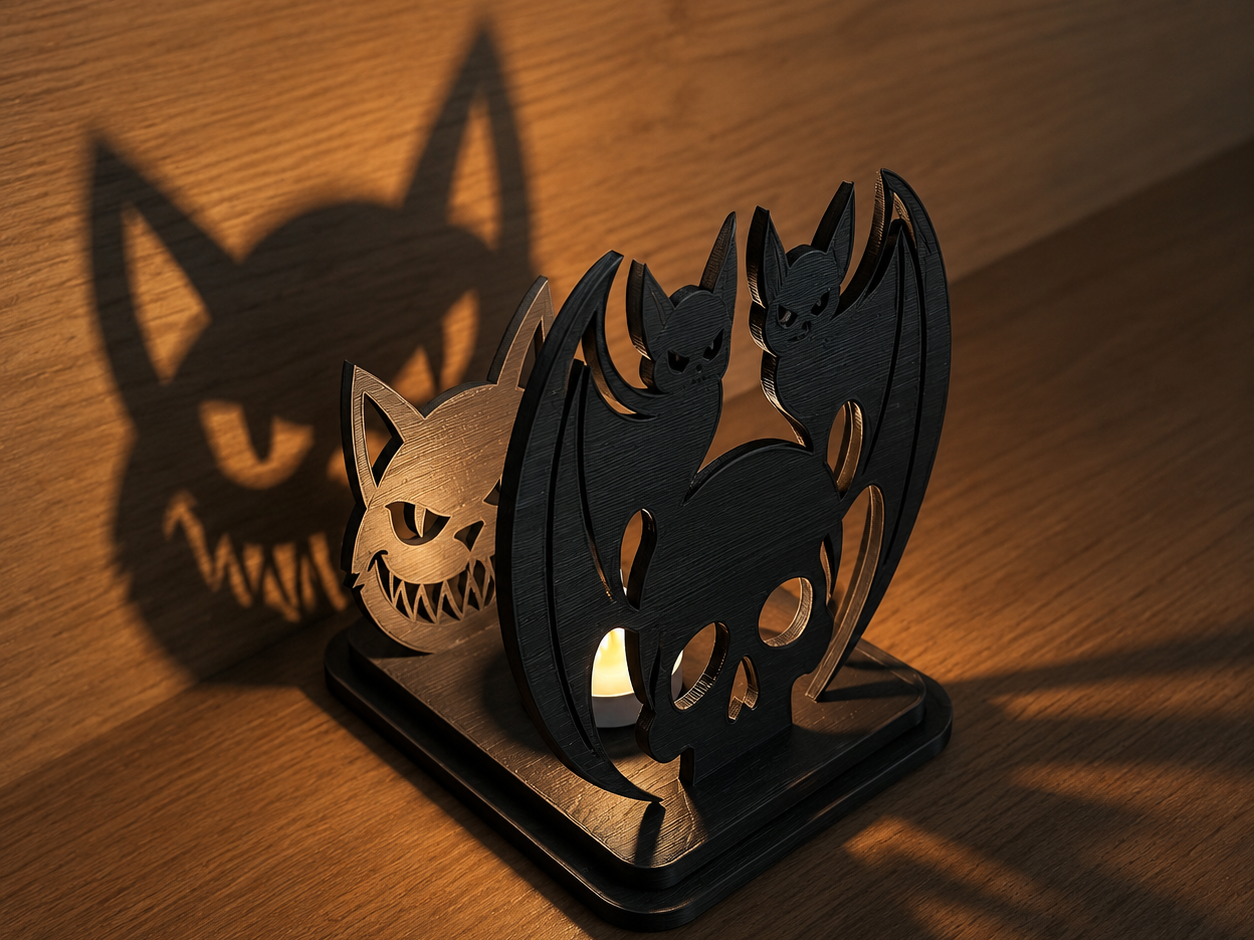 Sculpture Halloween avec Jeu d'Ombres