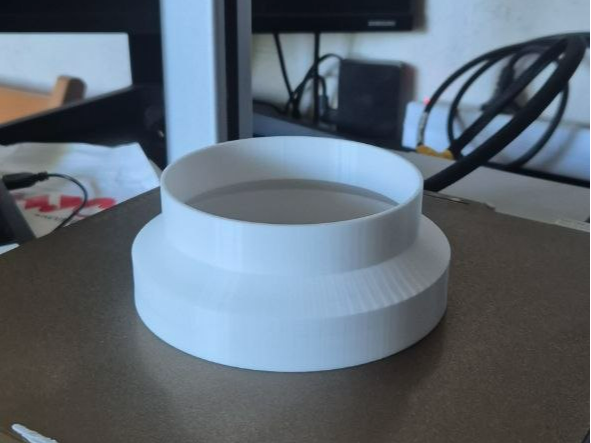 Adaptateur de gaine de ventilation 100 mm vers 125 mm